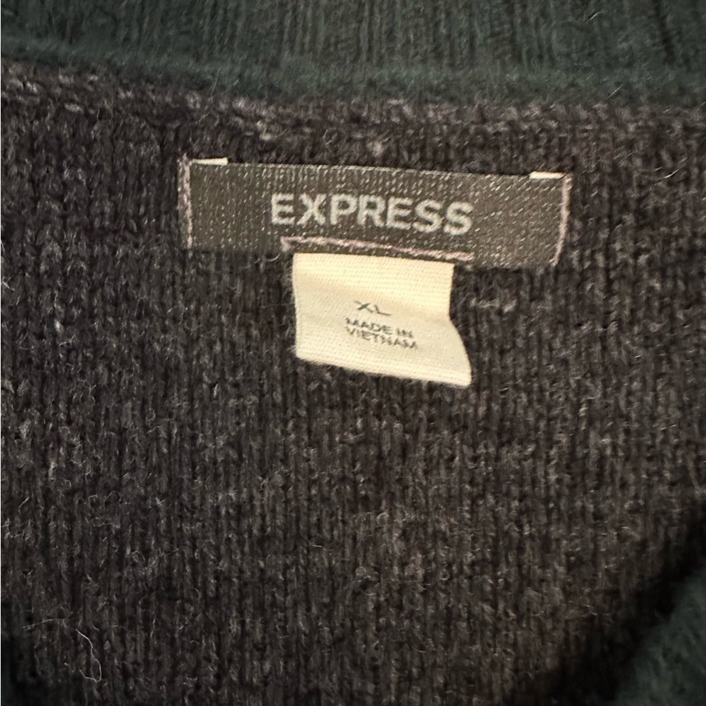 Express V-Neck Everyday Performance Lambs Wool Sw… - image 4